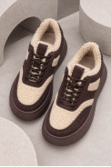 Кросівки жіночі утеплені замша, колір коричневий, 248RE2540 - фото № 2