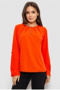 Блуза однотонна  -уцінка, колір червоний, 230R1122-3-U-14 - фото № 0