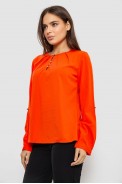 Блуза однотонна  -уцінка, колір червоний, 230R1122-3-U-14 - фото № 2