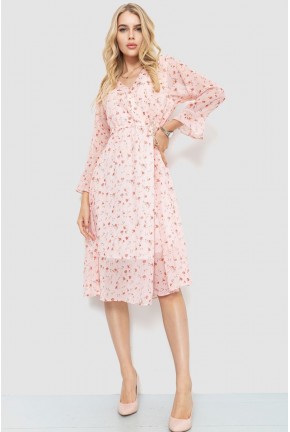 Сукня шифонова, колір рожевий, 204R1876