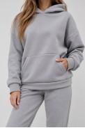 Спортивний костюм жіночий на флісі, колір світло-сірий, 257R85 - фото № 3