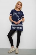 Футболка женская с принтом, цвет синий, 244R2081 - фото № 1