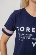 Футболка женская с принтом, цвет синий, 244R2081 - фото № 4