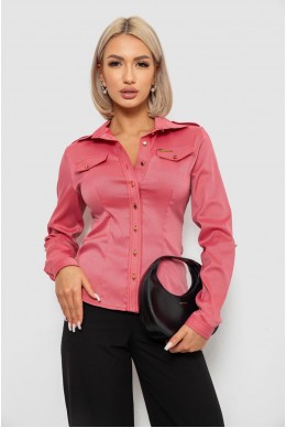 Рубашка классическая в полоску, цвет коралловый, 230R646