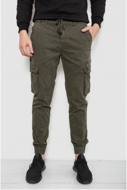 Штани чоловічі однотонні, колір хакі, 244R1641