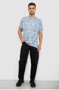 Футболка мужская с принтом, цвет джинс, 244R5552-5 - фото № 1