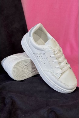 Кеды женские, цвет бело-серый, 248RR84