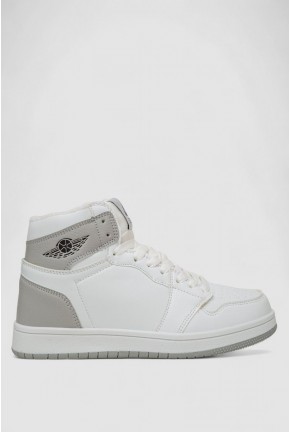 Кросівки жіночі зимові на хутрі, колір біло-сірий, 248RHB470-13