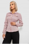 Рубашка классическая в полоску, цвет пудровый, 230R646 оптом - фото № 2