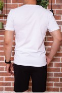 Мужская футболка с патриотическим принтом цвет Белый 155R003