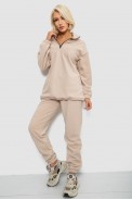 Спорт костюм жіночий на флісі, колір бежевий, 241R2007 - фото № 2