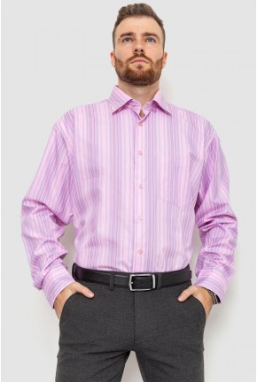 Рубашка мужская с длинными рукавами, цвет светло-розовый, 9021-13