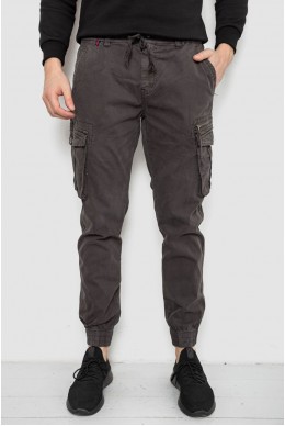 Штани чоловічі однотонні, колір сірий, 244R1641