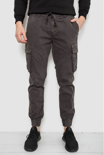 Штани чоловічі однотонні, колір сірий, 244R1641