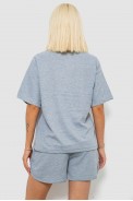 Жіночий костюм футболка та шорти трикотаж, колір сірий, 221R6815 - фото № 3