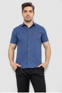 Мужская рубашка с принтом, цвет синий, 186R7015 - фото № 0