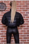 Короткая женская куртка черного цвета 182R2806 - фото № 3