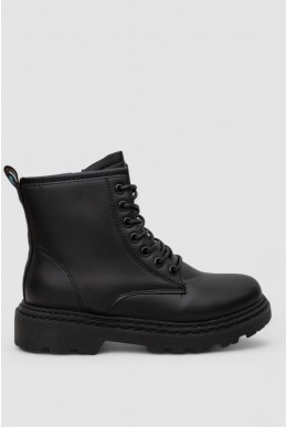 Ботинки женские демисезонные утепленные, цвет черный, 243RAB86