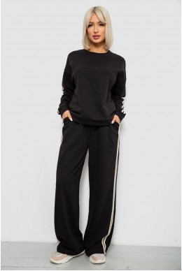 Спортивний костюм жіночий, колір чорний, 244R1067AG