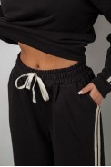 Спортивный костюм женский, цвет черный, 244R1067AG - фото № 4