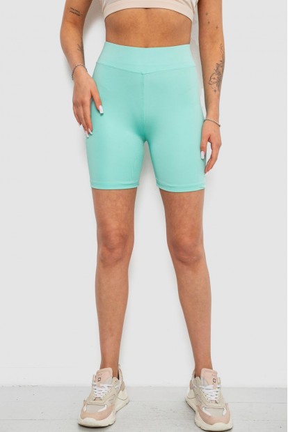 Велотреки женские однотонные, цвет мятный, 214R920