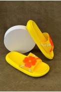 Шльопанці жіночі з аплікацією, колір жовтий, 243R5028-1 - фото № 0