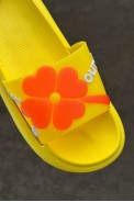 Шльопанці жіночі з аплікацією, колір жовтий, 243R5028-1 - фото № 1