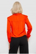 Рубашка женская однотонная, цвет оранжевый, 230R304-1 - фото № 3