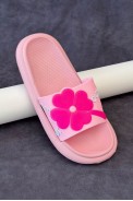 Шлепанцы женские с аппликацией, цвет розовый, 243R5028-1 - фото № 0