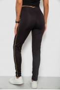 Лосины женские однотонные, цвет черно-золотистый, 214R349 - фото № 3