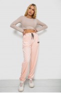 Штани жіночі велюрові  -уцінка, колір персиковий, 238R58473-U-49 - фото № 1