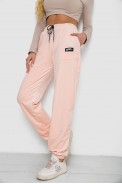 Штани жіночі велюрові  -уцінка, колір персиковий, 238R58473-U-49 - фото № 2