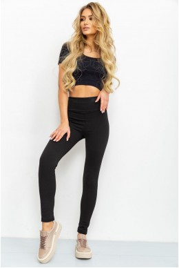 Лосины в рубчик, цвет черный, 221R606