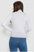 Водолазка женская в рубчик  -уценка, цвет белый, 214R91306-U-35 - фото № 3