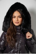 Куртка женская зимняя короткая, цвет коричневый, 244R22-832-1 - фото № 5