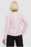 Блуза однотонна  -уцінка, колір світло-рожевий, 230R306-U-101 - фото № 3