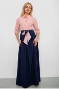 Платье женское софт  -уценка, цвет персиково-синий, 230R79-12-U-4 - фото № 0