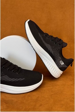 Кроссовки мужские текстильные, цвет черный, 244RJ1077