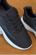 Кросівки чоловічі текстильні, колір чорний, 244RJ1077 оптом - фото № 1