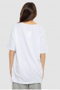 Футболка женская с принтом, цвет белый, 244R2009 оптом - фото № 3