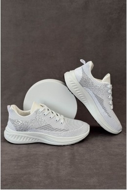 Кроссовки мужские текстильные, цвет белый, 244RJ1077