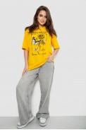 Футболка жіноча з принтом, колір жовтий, 244R2009 - фото № 1