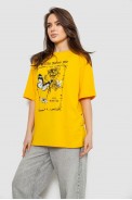 Футболка жіноча з принтом, колір жовтий, 244R2009 - фото № 2