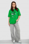 Футболка женская с принтом, цвет зеленый, 244R2009 - фото № 1