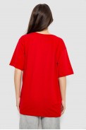 Футболка женская с принтом, цвет красный, 244R2009 - фото № 3
