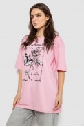 Футболка женская с принтом, цвет розовый, 244R2009 - фото № 2