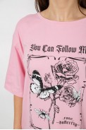 Футболка женская с принтом, цвет розовый, 244R2009 - фото № 4