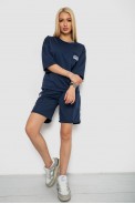 Костюм жіночий однотонний  -уцінка, колір темно-синій, 238R116-1-U-2 оптом - фото № 1