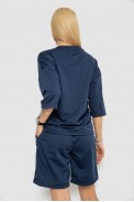Костюм жіночий однотонний  -уцінка, колір темно-синій, 238R116-1-U-2 оптом - фото № 3