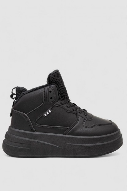 Кроссовки женские зимние на меху, цвет черный, 248RLM50